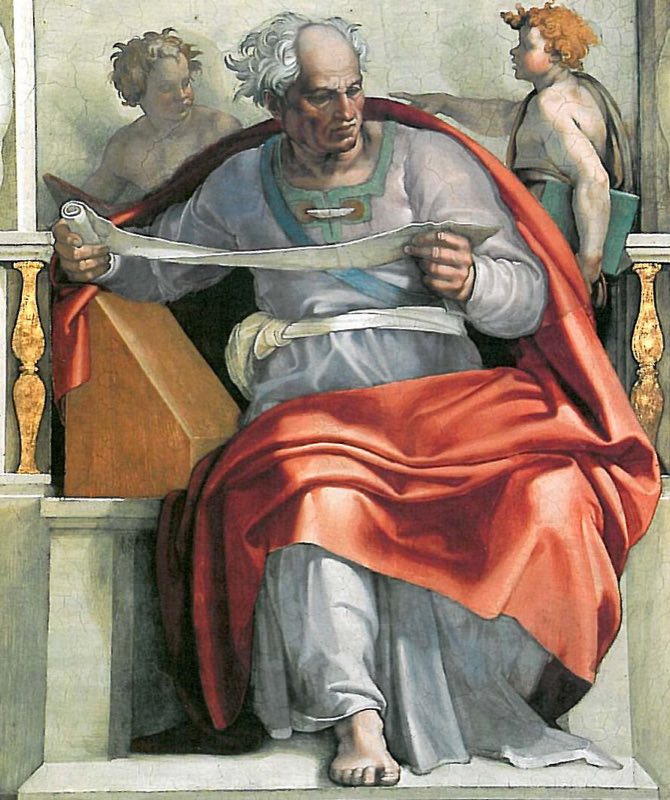 The Prophet Joel, Sistine Chapel