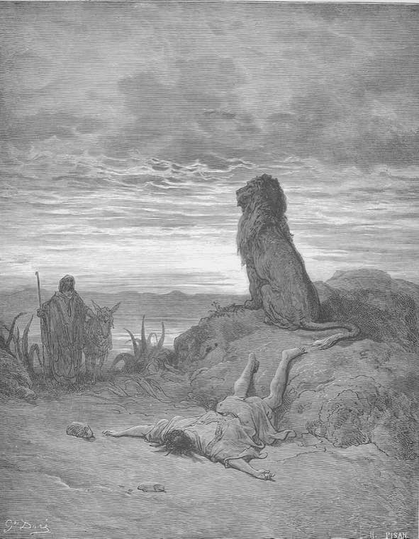 The Disobedient Prophet Is Slain by a Lion