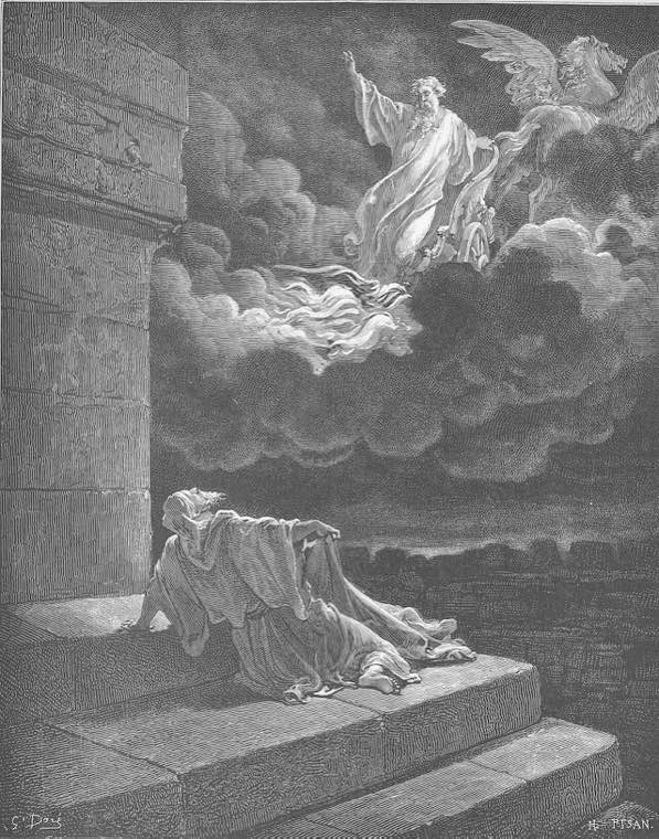 Elijah Ascends to Heaven in a Chariot of Fire