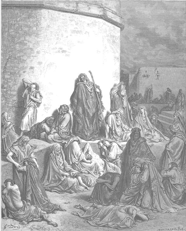 People Mourn over the Destruction of Jerusalem