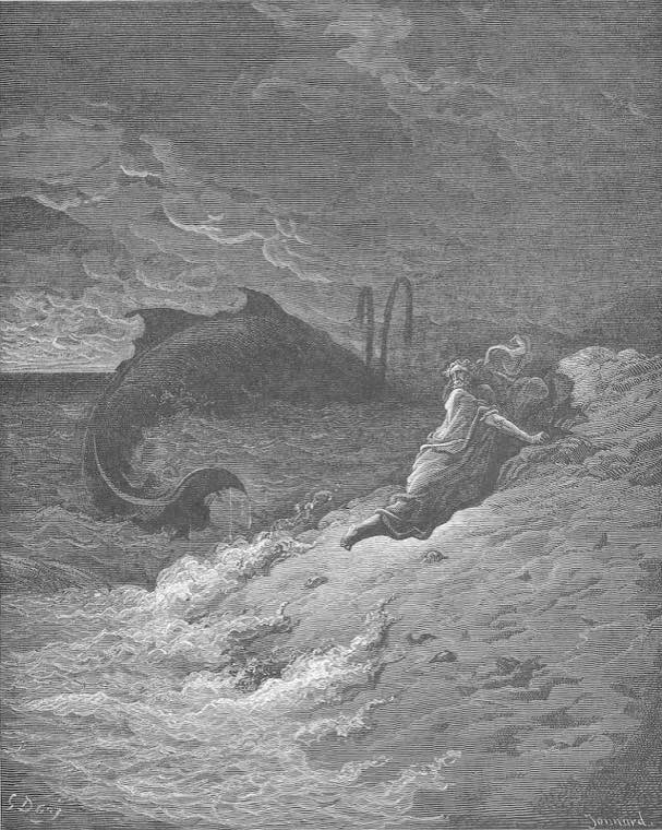 Jonah Is Spewed Forth by the Whale