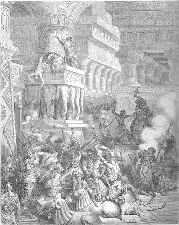Jonathan Destroys the Temple of Dagon